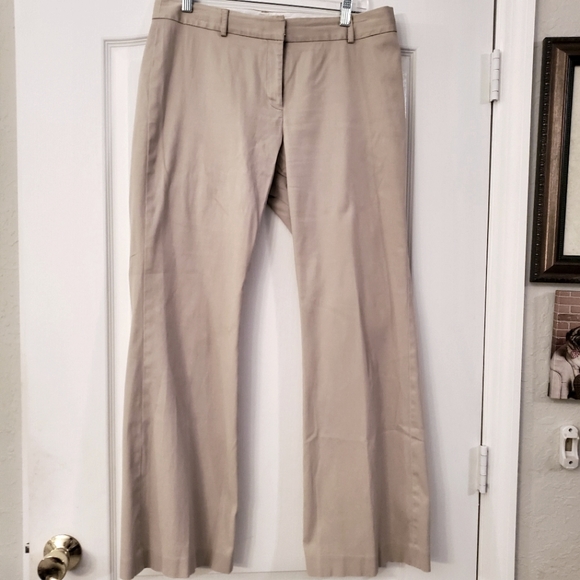 Kenneth Cole Wide Leg Textured Light Khaki Pants 12 - Picture 2 of 6